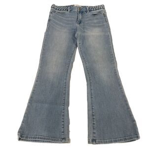 FRAME Le Crop Mini Boot Jeans 29 Braided Waist Retro Boho Y2K Cowgirl Festival
